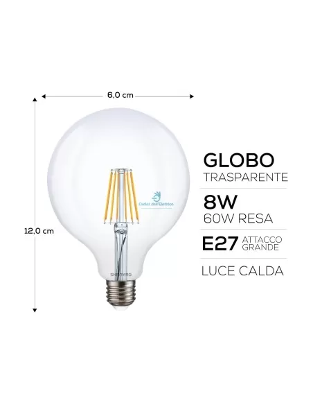 Shanyao 4794 globe filolé g125 e27 8w (60w)